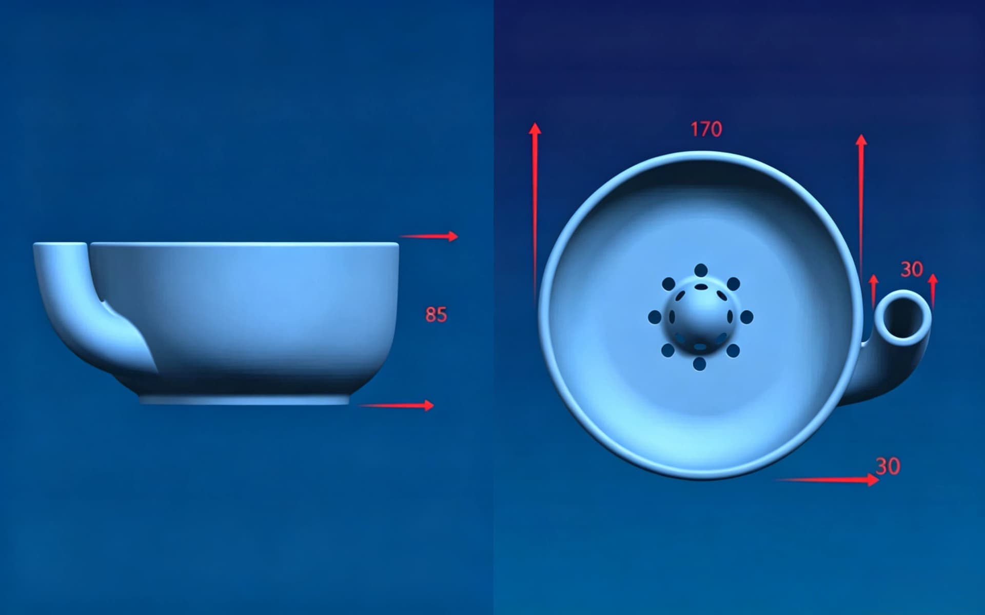 Digital 3D modeling for bespoke ceramic tableware design visualization