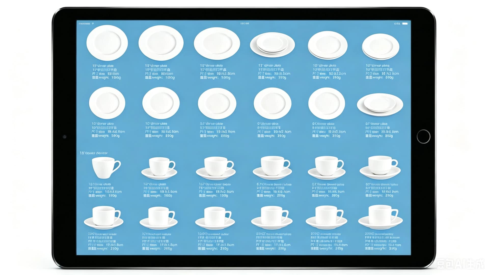Browse ADA Ceramics catalog to select ceramic tableware shapes and styles