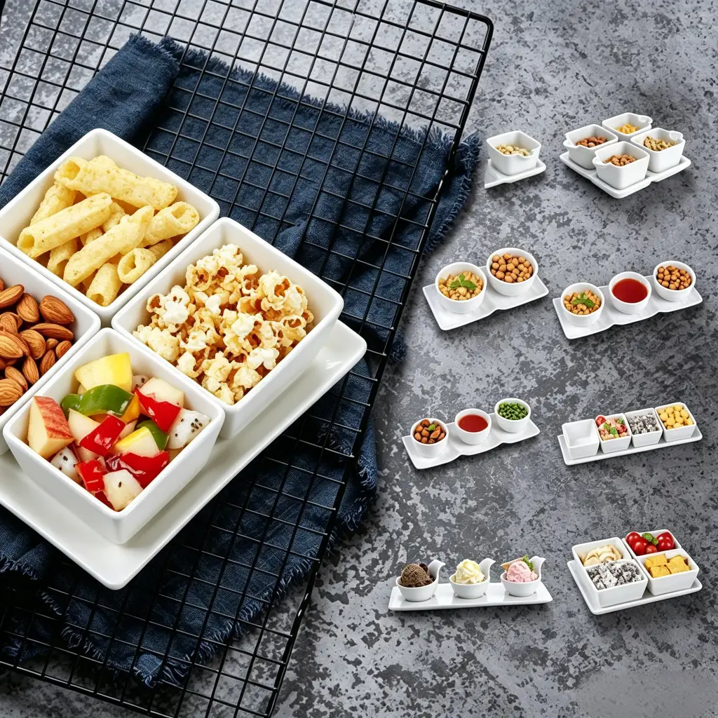 Small ceramic snack bowls wholesale - porcelain dip bowls and appetizer dishes for restaurants from China manufacturer