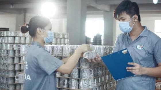 ADA Ceramics quality control inspection room