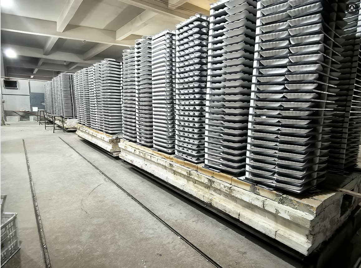 High-temperature kiln firing process